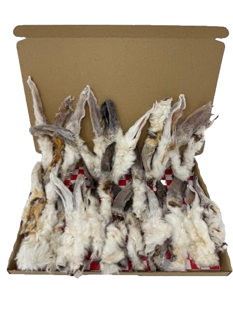 Natural Furry Rabbit Ears for Dogs Natural De-Wormer, 100% Natural Dog Treat 30 Pieces, 1 count (Pack of 30)