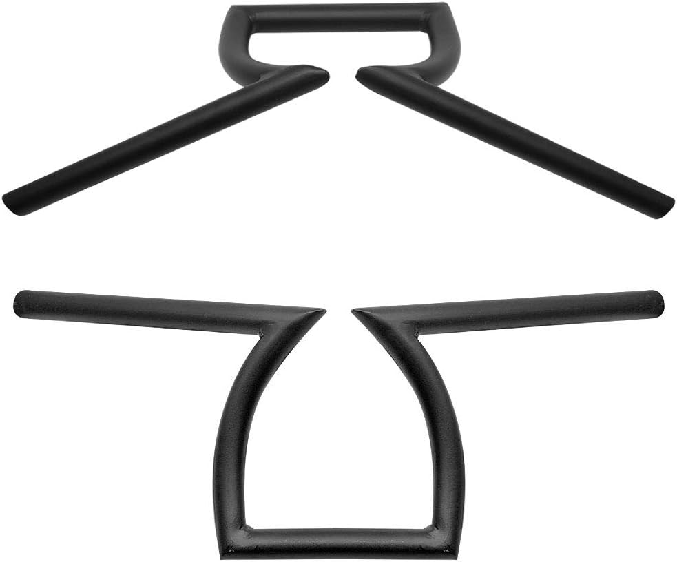 H RUO 7/8" Motorcycle Z Bar 22mm Z Handlebar Compatible with Harley Honda Yamaha Cafe Racer