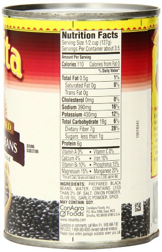 Rosarita Whole Black Beans, 15 oz, 12 Pack - Thumbnail 5