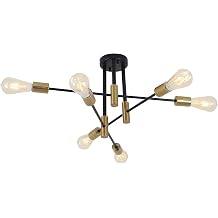 Mid Century Modern Ceiling Light Fixture - E26X4 LED Restaurant Gold Pendant Chandelier