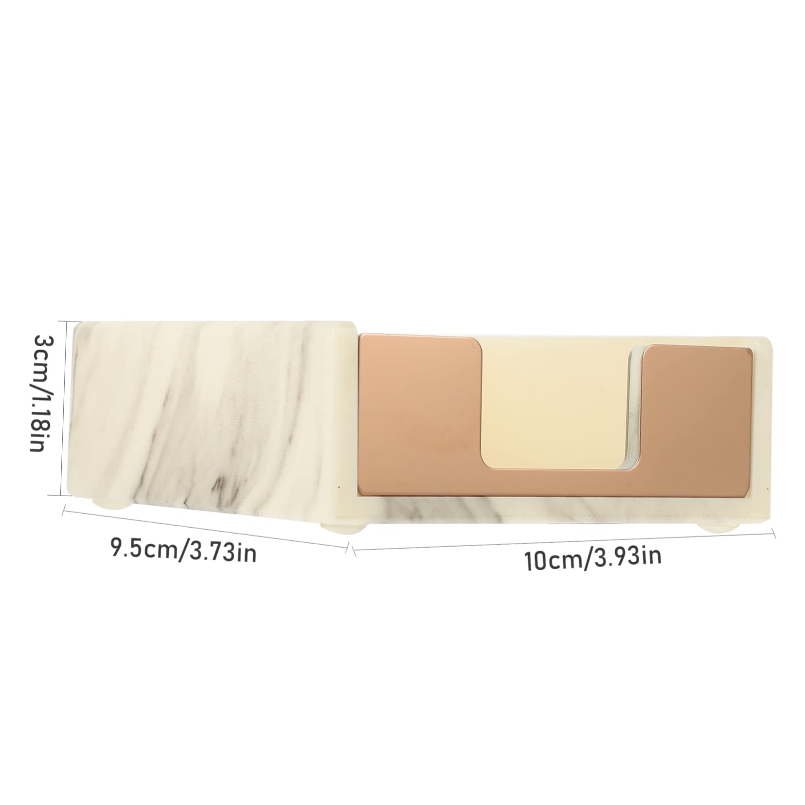 OSALADI Marble Patterns Memo Holder Decorative Memo Pad Storage Organizer for Desk Accents Stylish Desktop Accessory for Home Office Dormitory