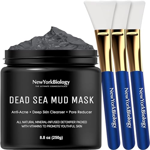 New York Biology Dead Sea Mud Mask for Face and Body 8.8oz with 3...