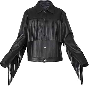 Zadaos Oversized Single Breasted Tassel Fringles Real