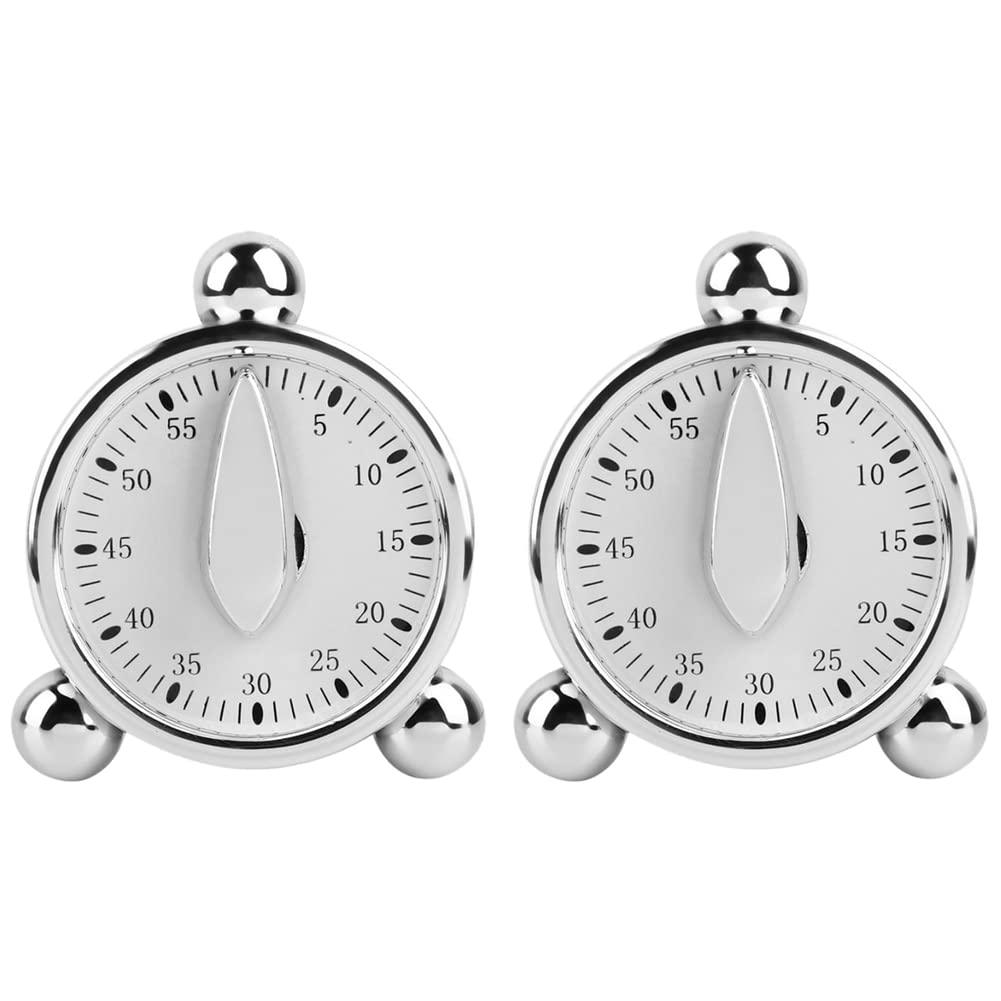 Hndhbfgrt 2X 60 Minutes Kitchen Mechanical Timer Cooking Reminders Alarm Clock for Kitchen Countdown Timer