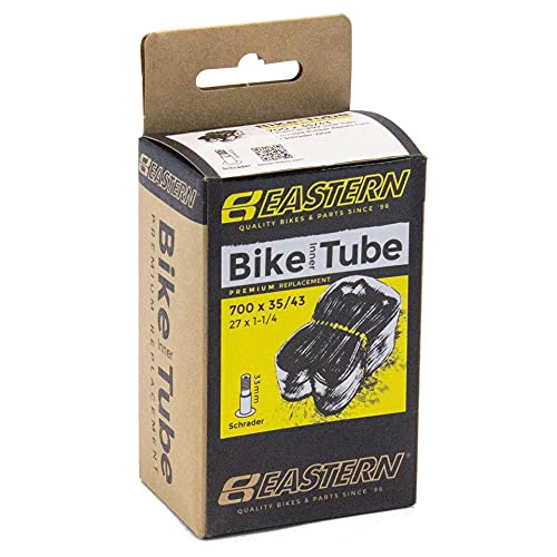 Eastern Bikes 700 x 35C/43C Premium Bike Inner Tube - Schrader & Presta Valve Options, Durable Replacement Tube