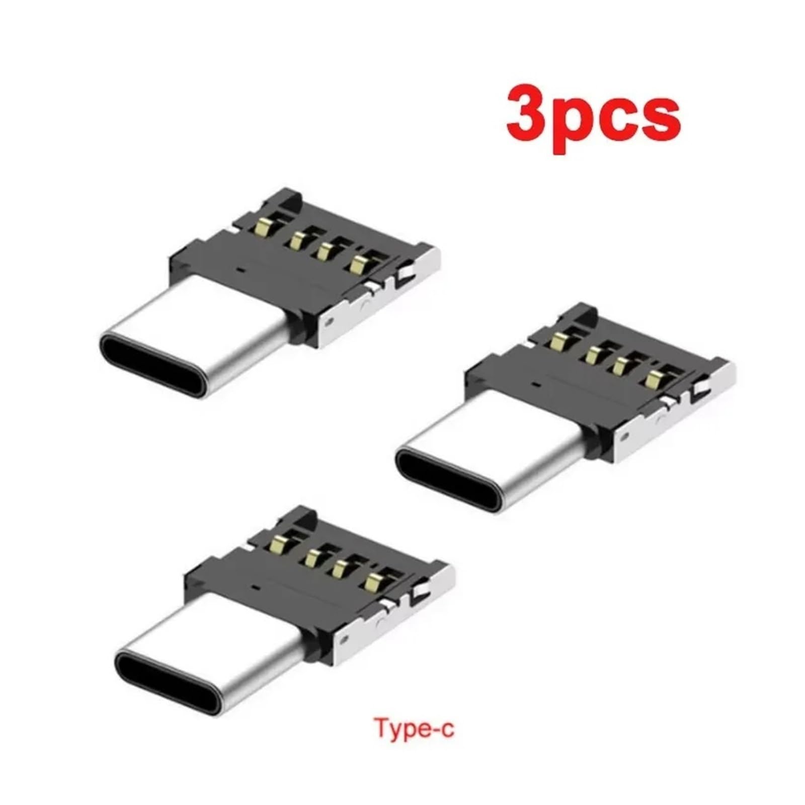 Adaptateur OTG de type C vers USB 2.0 Micro USB mâle vers femelle (type C 3 pièces)