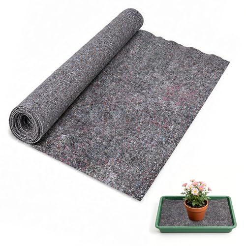 Junrvivy Garden Capillary Matting for Plants - 100*300cm Automatic Plant Watering Mat Accessories for Greenhouse Seed Trays Pot Felt Fabric Self Watering Garden Matting for Indoor Outdoor