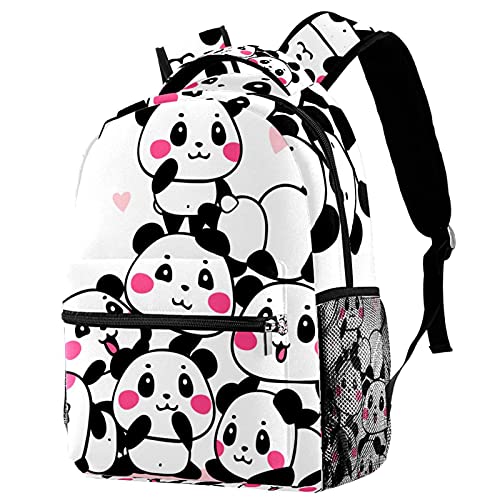 Sac d'ordinateur portable pandas vert contre le mal de dos des écoliers