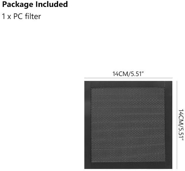 Magnetic Computer PC Cooling Fan Antidust Net Dustproof Cooler Fan Cover Dust Filter Mesh Accessory 14 * 14cm US