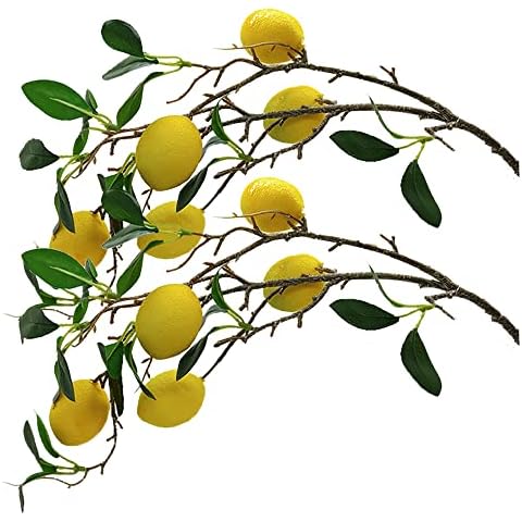 Aisamco 2 Piezas de Limón Artificial Rama de Frutas Decorativas Cover