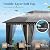 SUNSHINE VALLEY 10x13' Outdoor Patio Gazebo Wood Look, Canopy Tent with Heavy-Duty Metal Frame, Screened Gazebo with Dual Roof & Curtains, Patio Canopy with Mosquito Netting for Backyard, Dark Grey