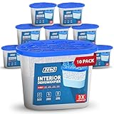 ZENO Disposable Dehumidifier 500ml | Moisture Absorber Dehumidifiers for Damp, Mould, Moisture in Home, Kitchen, Wardrobe, Bedroom, Caravan | Dehumidifiers Disposable | Damp Absorber (10 Pack)