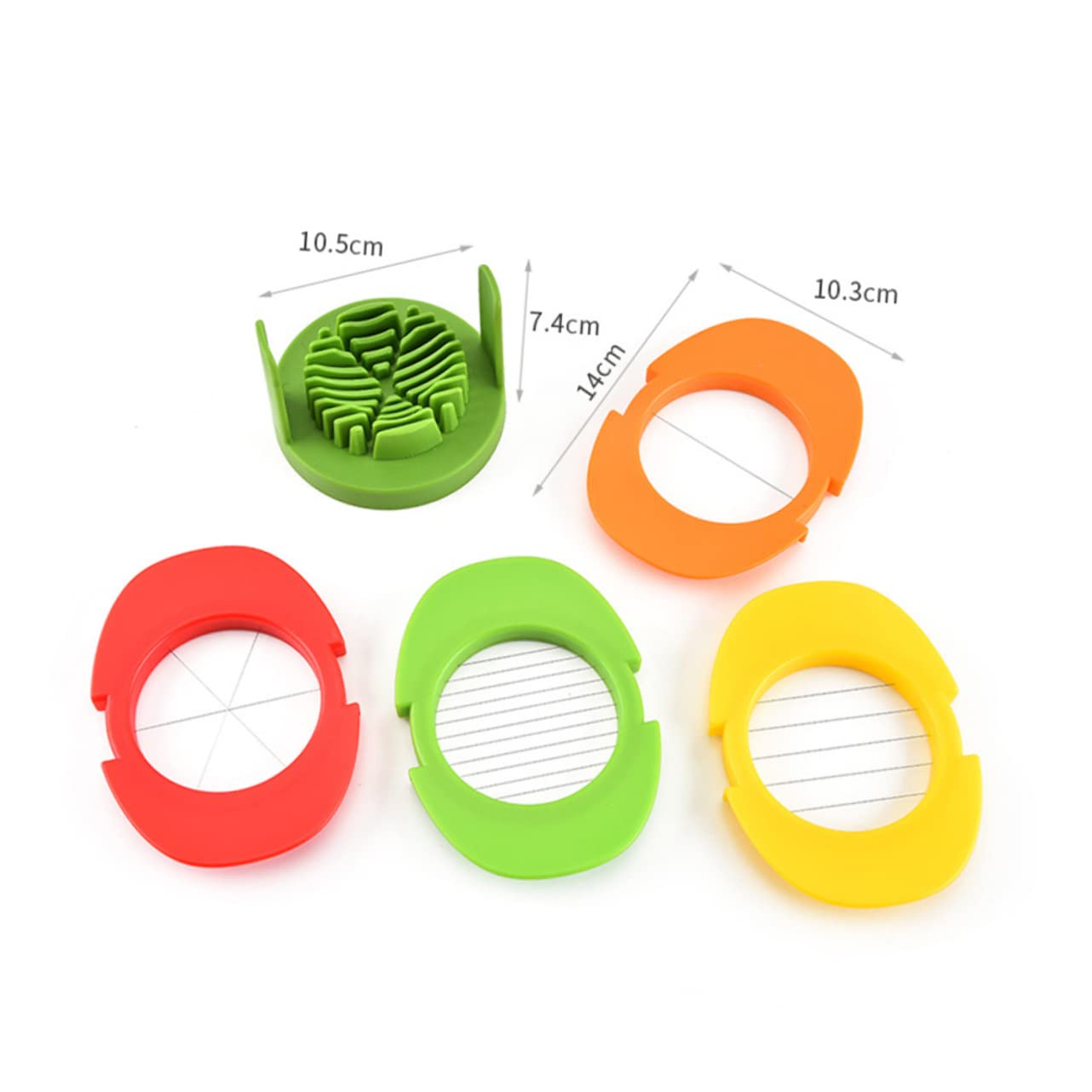 Cabilock Stainless Steel Egg Cutter Slicer Multifunctional Kitchen Gadget for Hard Boiled Eggs Egg Separator Fruit Slicing Easy to Use Stable Base Holder for Safe Cutting