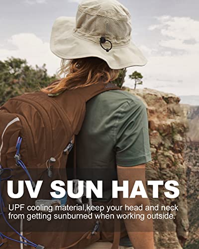Image of Zylioo XXL Oversize UV Fishing Sun Hat for Big Heads,XL Quick Dry Boonie Hats,Large Cooling Safari Hats with Strap