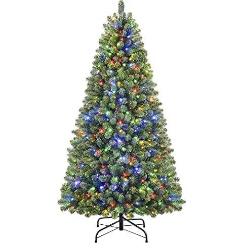Árbol de Navidad SHareconn Artificial 180cm con 1018 Puntas de Rama y 330 Luces Cover
