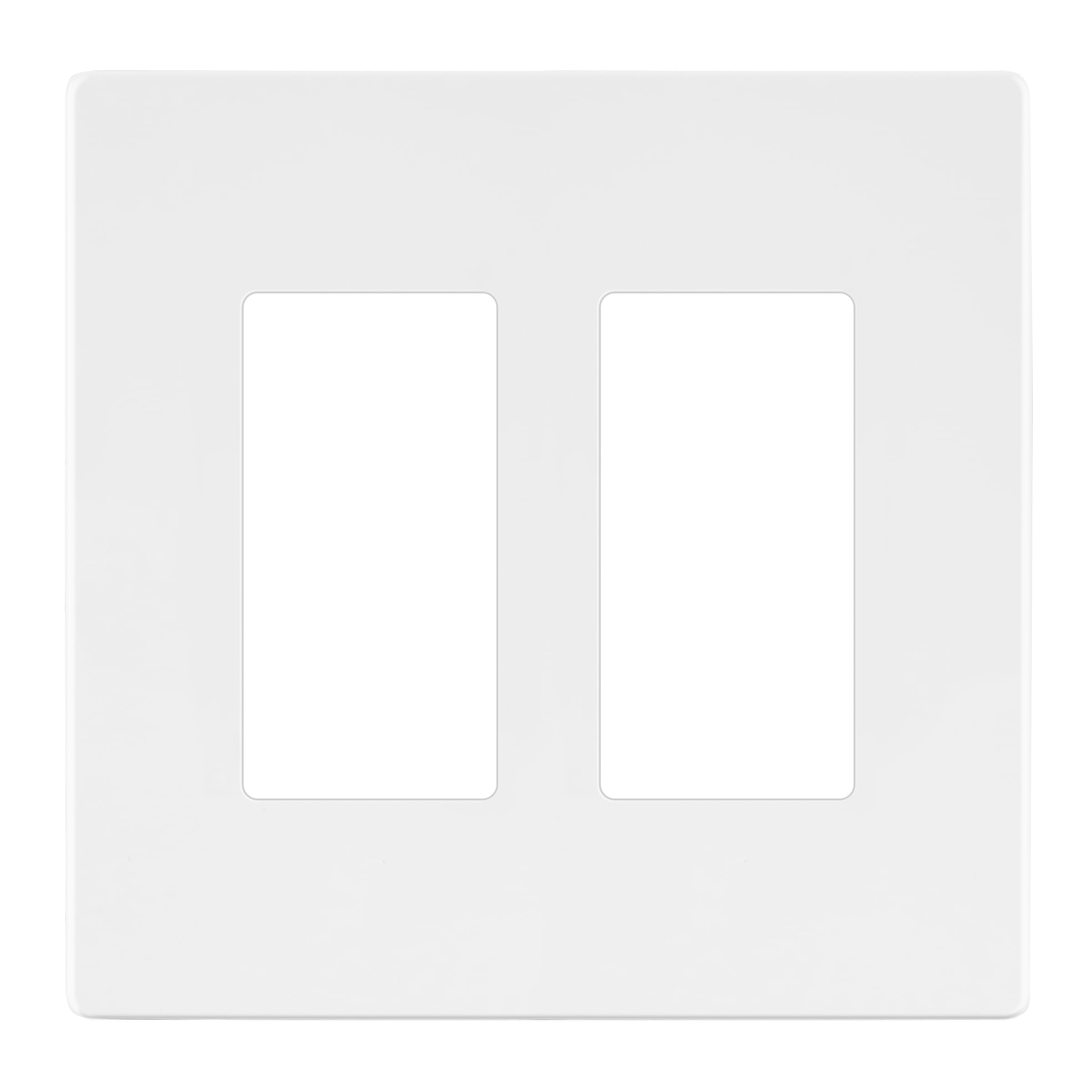 LIDER Brushed Finish Decorator Switch Cover, Screwless Wall Plate, Mid-Size 2-Gang 4.88" x 4.92", Unbreakable Polycarbonate Thermoplastic, UL Listed, LSWP-32M-BGD, Brushed Gold — view 8