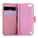 iPod Case iPod Touch 5 Case - MOLLYCOOCLE Stand Wallet Purse Credit Card ID Holders Magnetic Color Leaves Love Design PU Leather Ultra Slim Fit Flip Folio Cover for iPod Touch 5 5th Generation