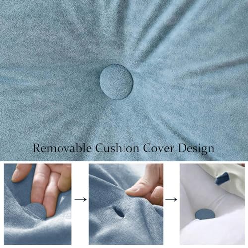 Coussin de tête de lit triangulaire bleu 180cm contre le mal de dos - 6