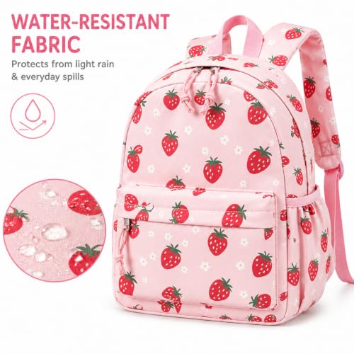 Image of LOIDOU Toddler Backpack for Girls School Bookbags for Preschool Kindergarten Cute Backpacks (Strawberry Pink, S-12)