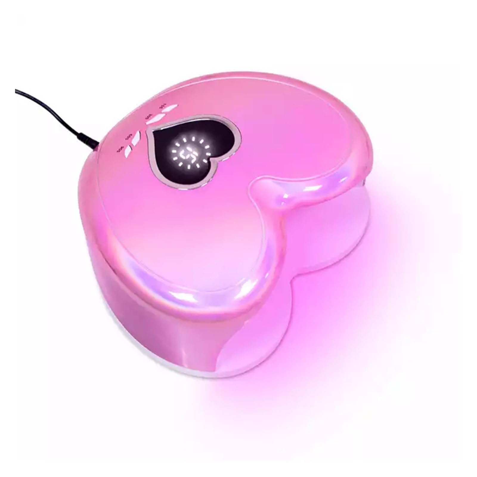 Lampa UV do paznokci, Lampa LED UV Do Paznokci 96 W UV/Led Suszenia Manicure Kształt Serca Profesjonalny Lakier Susząca Maszyna Szybkie Wysychanie Wszystkie Lakiery Żelowe(Wit)