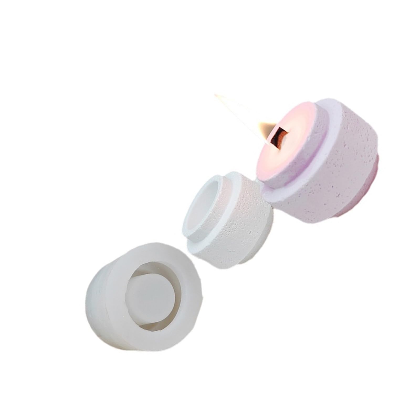 Generisch Moldes redondos hechos a mano, moldes de silicona, moldes para velas perfumadas, yeso, resina epoxi para hacer moldes de silicona, forma redonda, yeso perfumado hecho a mano