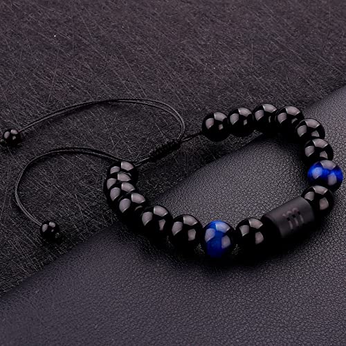 Pulsera para Hombre con Piedra Ónix Negra 10mm miniatura 4