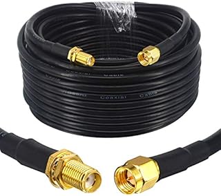 Boobrie 10M SMA Cable RG58/U SMA Male to SMA Female Coaxial Cable SMA WiFi Antenna Extension Cable SMA Male to Female Adapter Pigtail Cable 3G 4G LTE Low Loss WiFi Wireless LAN Router(NOT for TV)