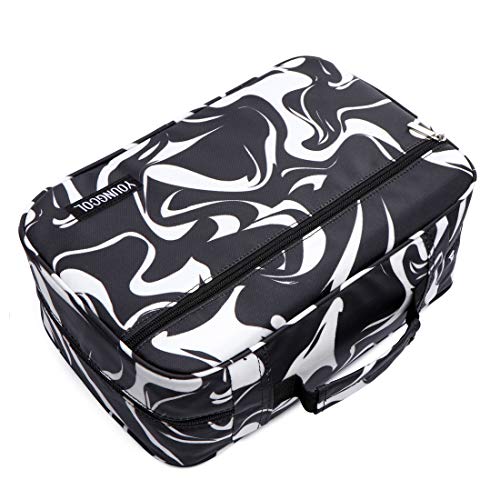 YOUNGCOL 300 Slots Pencil Case 200 Gel Pen Case High Capacity Pens Holder Colored Pencils Organizer Storage for Watercolor Pens Markers (Black Marble)