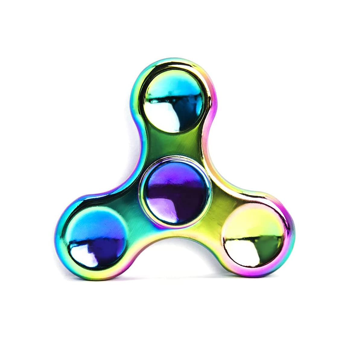 TB® Rainbow Anti-Anxiety Fidget Spinner [Metal Fidget Spinner] Figit Hand Toy for Relieving Boredom, Anxiety for Boys & Girls