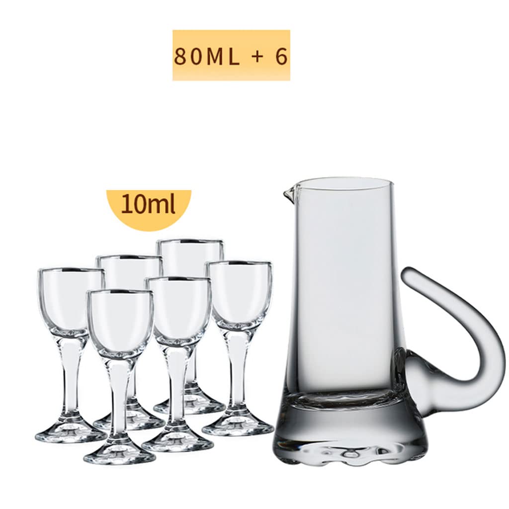 Verres à vin 7 pièces Classique Verre à bière ménage Verre vin Ensemble chopes à bière Ensemble Refroidissement Tasses à vin pour Les fêtes et Les Cadeaux Coupe en Verre