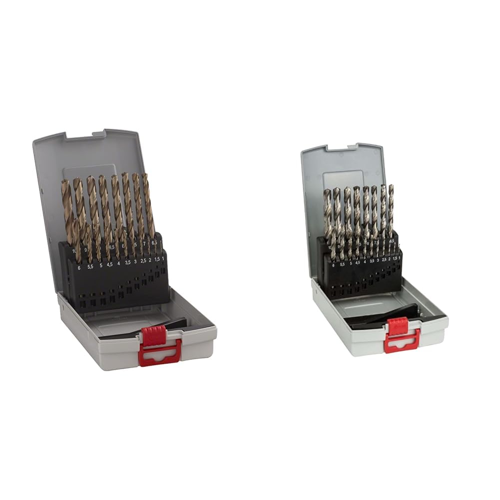 Bosch Professional 19 pces. Kit de forets à métaux HSS-Cobalt ProBox & 19 pces. Kit de forets à métaux HSS-G ProBox
