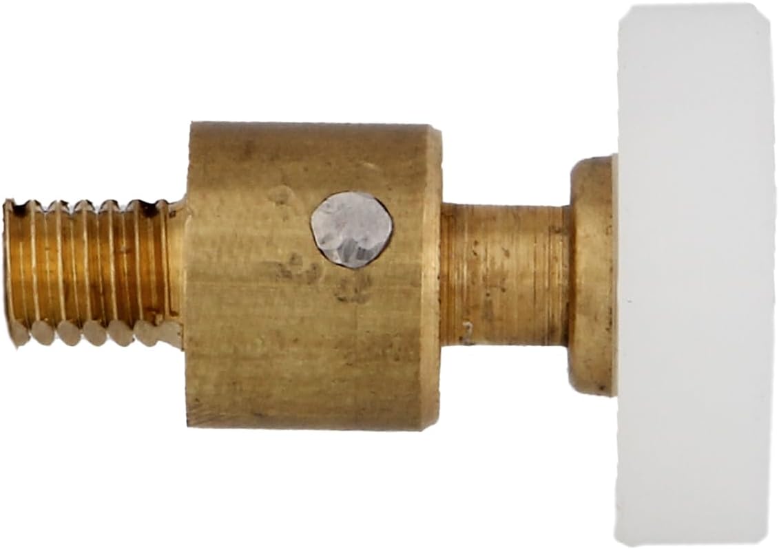 Amig - Shower Screen Bearing - Set of 2 Units - Ø 21 x 30 mm - Articulated Bearing and M6 Screw - for Sliding Shower Door - White Nylon