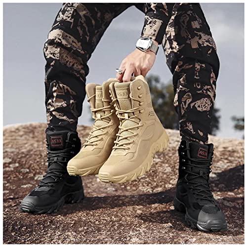 Kervaky Men's Military Tactical Boots Lightweight work boots for men tactical boots breathable jungle Desert Combat Boots2