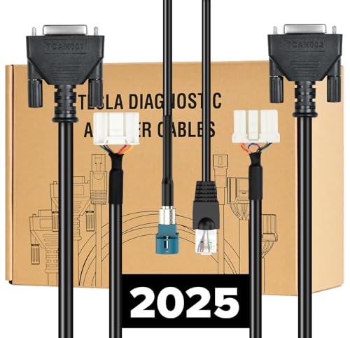 Autel Original Tesla Diagnostic Cable Set, 3PCS Test Cord for S & X New Energy Vehicles, OBD2 Test Cable Adapter, Work MaxiSys Ultra EV Ultra MS919 MS909 Elite II -  Tesla Cable-NEW