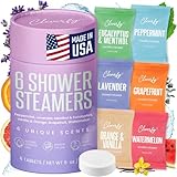 Cleverfy Shower Steamers - Mothers Day Gifts For Mom - [6x] Shower Bombs With Essential Oils For Aromatherapy And Stress Relief - Great Birthday Gifts For Women, Gift For Mom, Unique Gift For Women