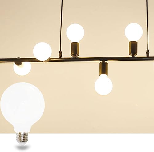 Miniatura 4 de Bombilla LED Edison G25(G80) de 9 W, 4000 K blanco natural, CRI80 no regulable, 300 lm, base E26/E27 de 110 V, acabado de vidrio lechoso, perfecto