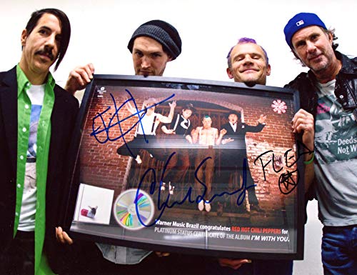 Smith & Flea & Klinghofer RED HOT CHILLI PEPPERS autographs, signed photo