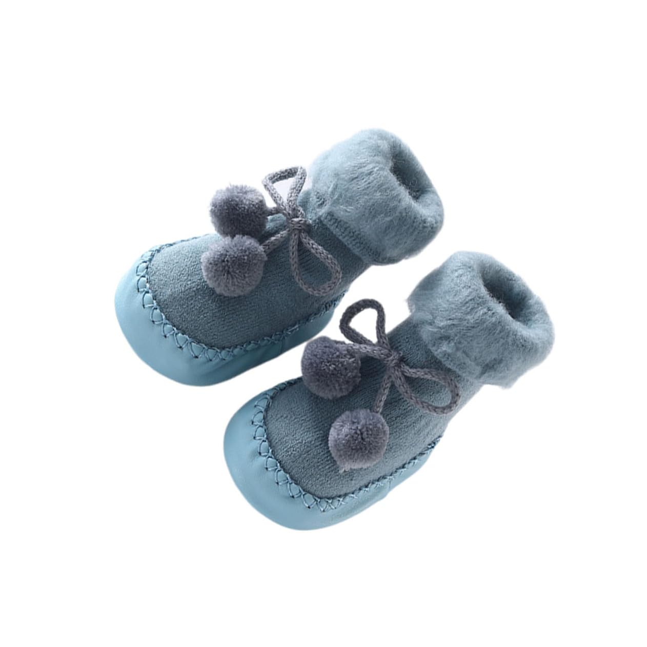 LIFKOME Soft Warm Children's Socks Toddler Slippers Anti-slip Long Cotton Socks for 6-12 Months Boys Girls