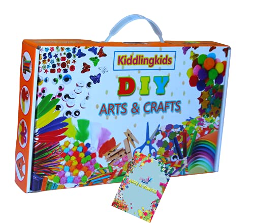 Arts and Crafts 1500+ Supplies Kit for Kids - DIY Craft Supply Toys Set for Toddler Boys and Girls Ages 4-12 Years Old Contains Pipe Cleaners Pompoms Googly Eyes Birthday Gift for Kids Arts and Crafts 1500+ Supplies Kit for Kids - DIY Craft Supply Toys Set for Toddler Boys and Girls Ages 4-12 Years Old Contains Pipe Cleaners Pompoms Googly Eyes Birthday Gift for Kids