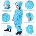Fewlby Kids Toddler Rain Suit for boys girls One Piece Hoodie Zipper Waterproof Rain Jacket 5-7 years L Size