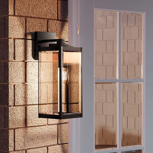 Quoizel Westover 20" Outdoor Wall Sconce, 1-Light Earth Black with Clear Beveled Glass, E26 Base, Wet Rated by Quoizel - Image 8