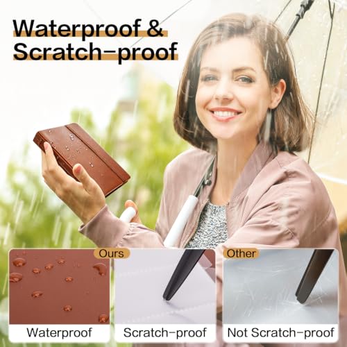 Image of deli Business Card Book Holder, Business Card Organizer, Brown