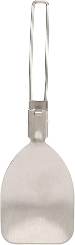 Espátula plegable, mini espátula portátil de acero inoxidable para acampar con mango plegable, espátula de metal, vajilla de picnic, espátula de