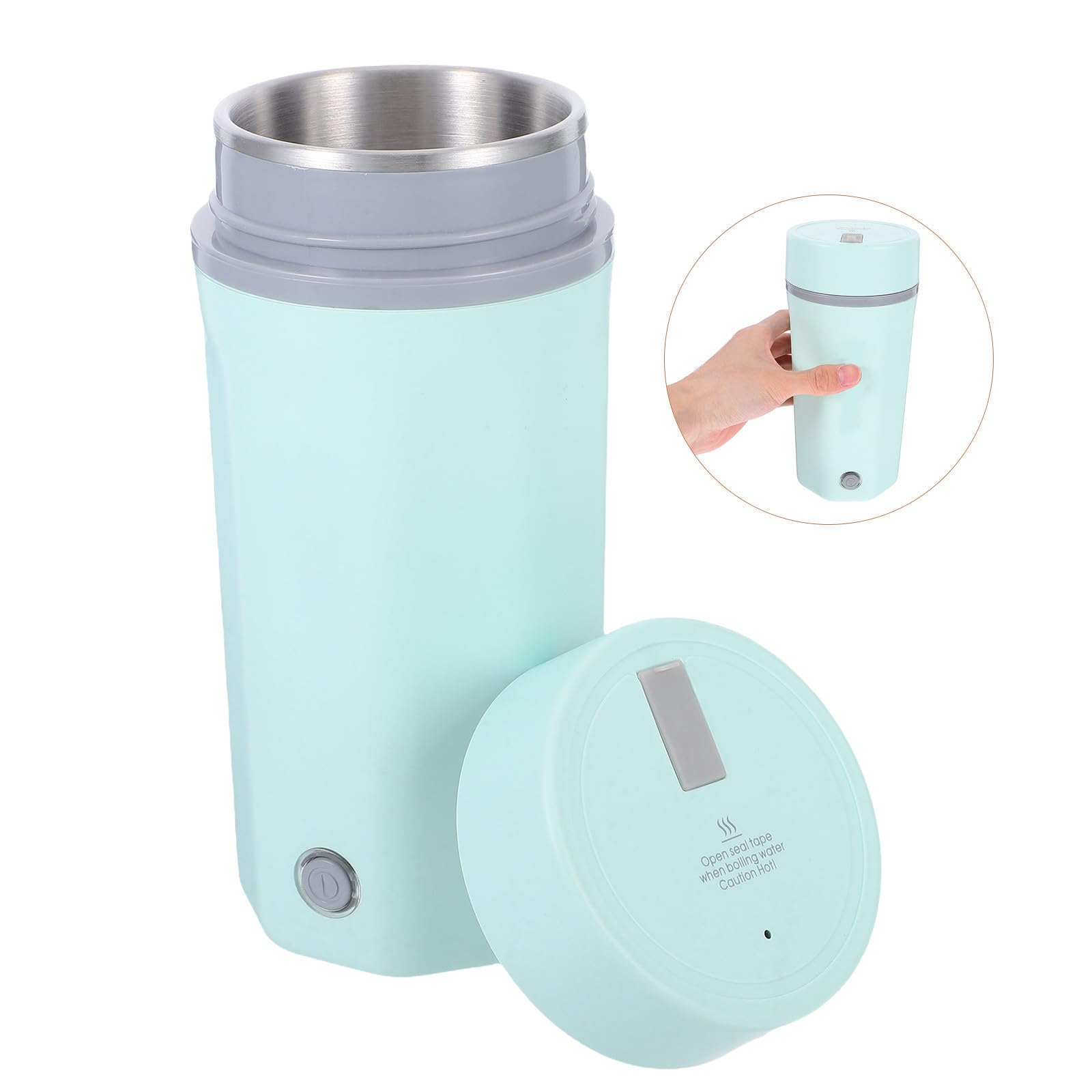 Sosoport Mini Hervidor Eléctrico Portátil de Acero Inoxidable para Viaje Capacidad de 500ml, Apagado Automático y Funcionamiento Silencioso Adecuado para Espacios Pequeños