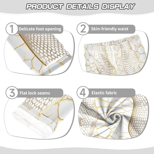 Snake Gold Skin Print Girls Casual Leggings for Kids Printed Long Pant Bottoms Stretch and Soft3