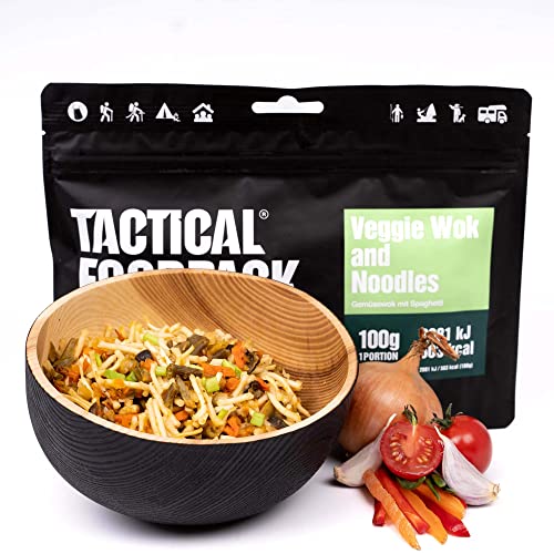 Tactical Foodpack Gemüsewok mit Spaghetti Vegan 100g - Notfallnahrung bis 2030 haltbar - Survival Food Prepper Outdoor Notfall Nahrung Cover