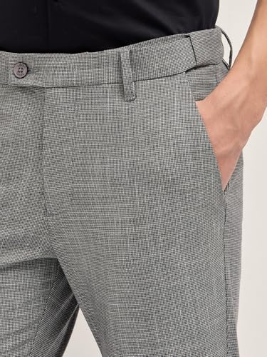 Image of THE BEAR HOUSE Men's Blue Regular Fit Formal Trouser