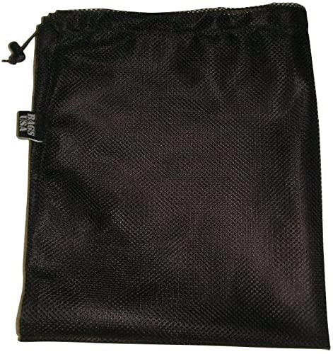 Laundry Bag Strong Industrial Mesh Drawstring with Cord Lock Made In USA. (Black)3