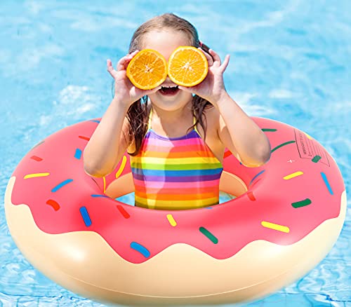 Heysplash Inflatable Swim Rings, [2 Pack] Funny Beach Floaties Swim Party Toys Summer Swimming Pool Float Ring, Donut Shape Inflatable Pool Tubes Swim Float Tube For Kids Adults Fun Water Activities #TOP5