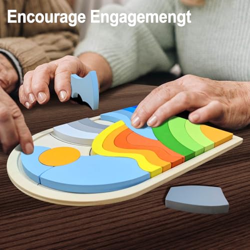 ECROUATY Wooden Puzzle Matching Adult Memory Game for Dementia Activities for Seniors, Alzheimers Products for Elderly, Busy Boxes for Dementia Patients, Best Gift for Patients in Nursing Home - Image 7